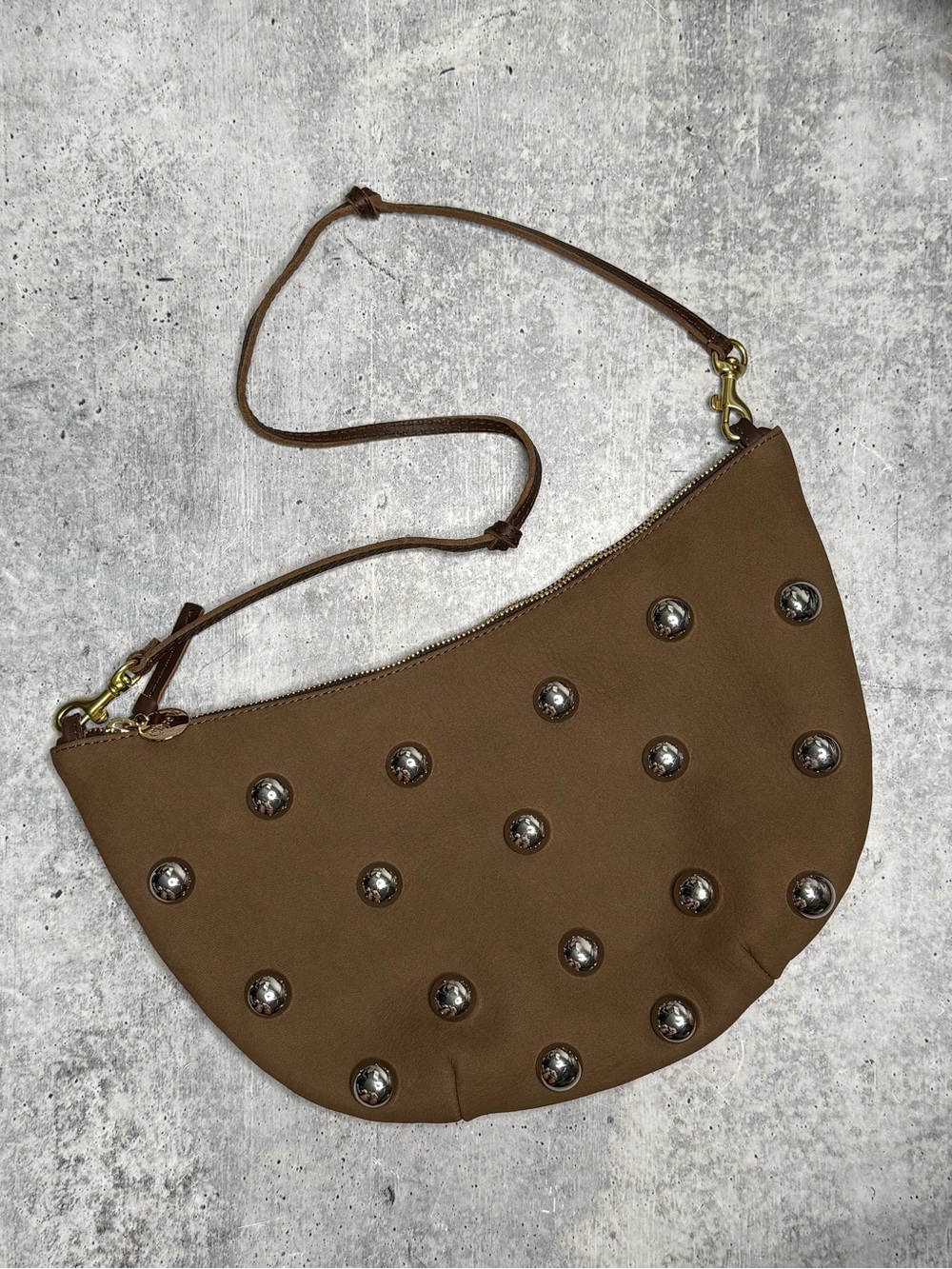 Clare V Lune Choco Bar Studded Bag